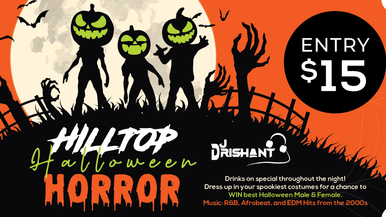 Hilltop Halloween Horror Party Poster