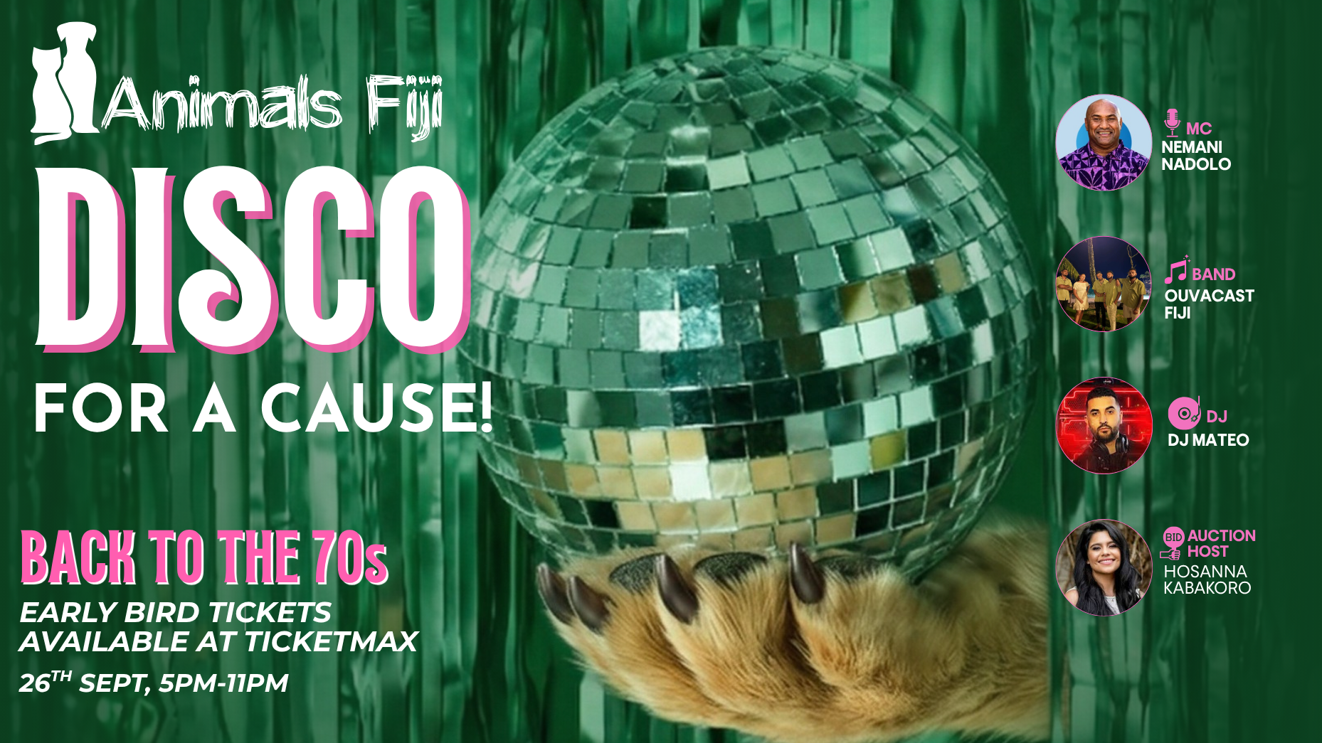 Animals Fiji’s Disco for a Cause 2026 Poster